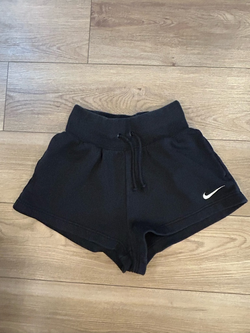 Nike Women’s Black Fleece Lounge Athletic Shorts XS Drawstring
